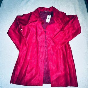 Fuschia‎ Long Reversible Jacket Size Large